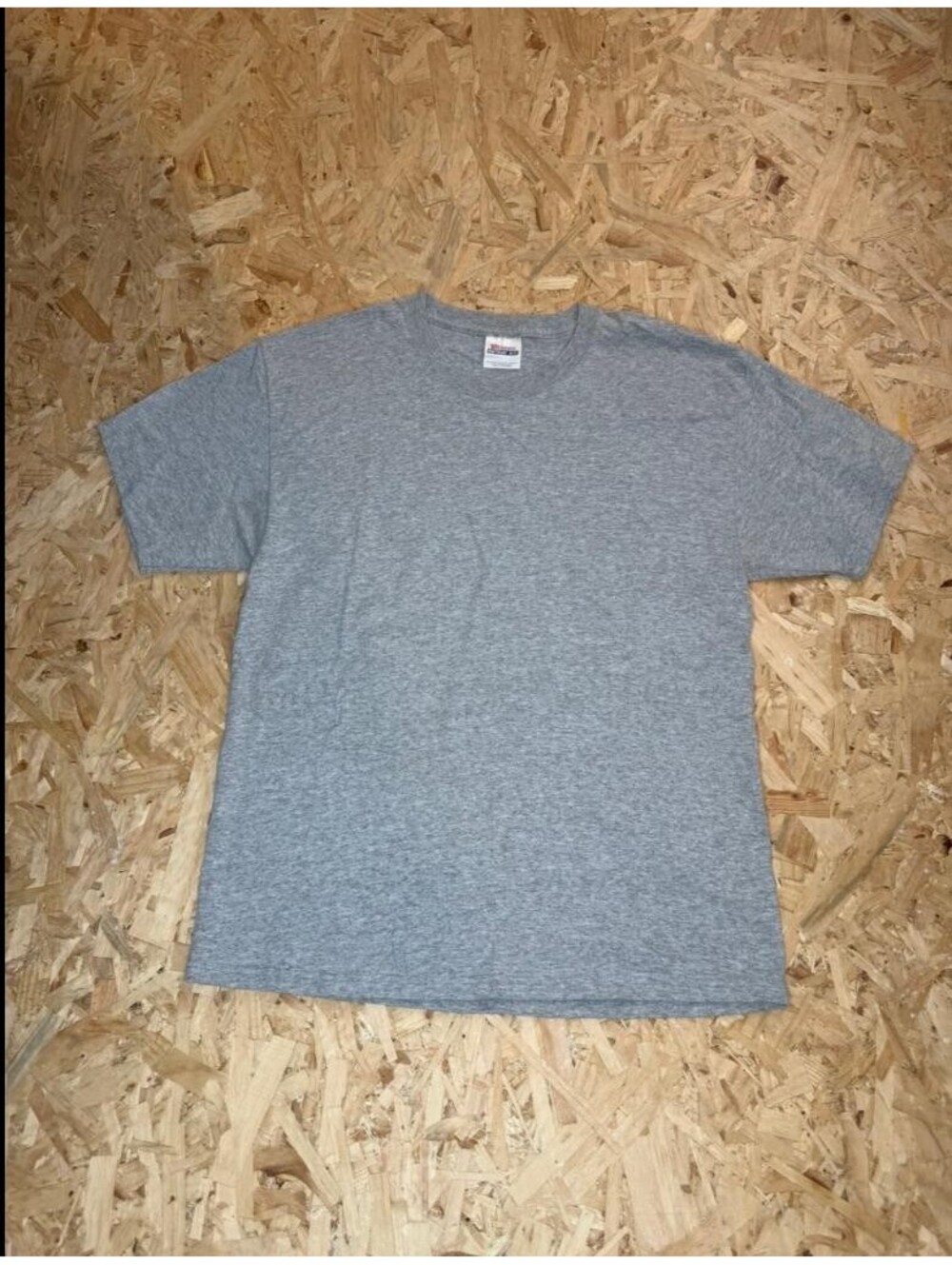 Hanes Heavyweight 50/50 Blank T-Shirt Mens Large Gray Short Sleeve Crew Neck Tee